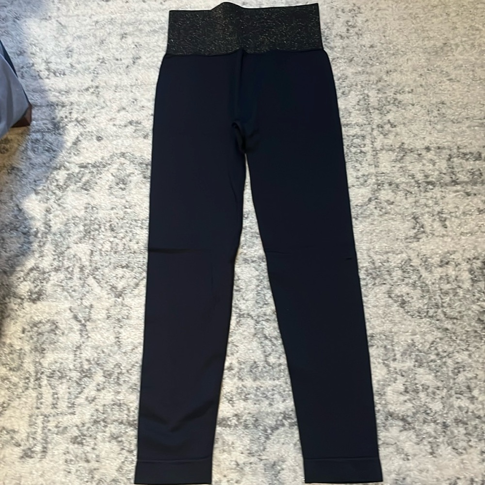 Kate Spade leggings black with gold shimmer waistband size smalll